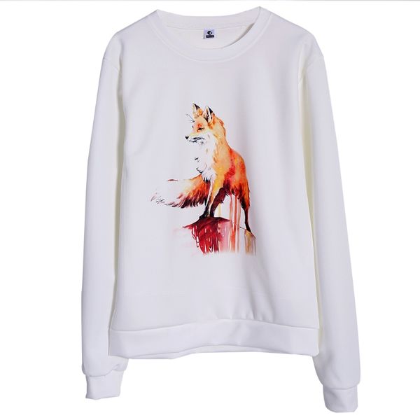 

sweatshirt women pullover casual print white hoodies full sleeve clothing, Black