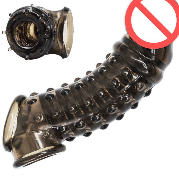 

ring delay sexuelstoys extender male with realistic spikes soft enlargement cock sleeve reusable soft gonobolia enhancer 618j bgwh