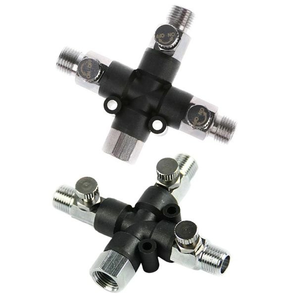 

air splitter connector adjustable adapter durable replacement easy install manifold 3 way airbrush fittings useful professional