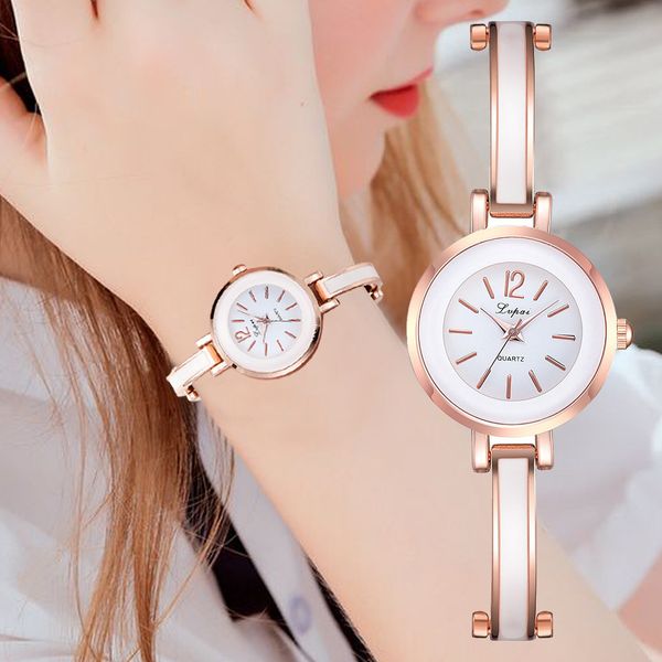 

lvpai luxury women bracelet watches fashion women dress wristwatch ladies quartz sport rose gold watch watches 533, Slivery;brown