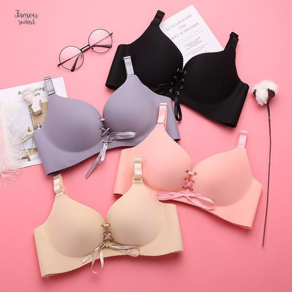 

seamless bras women lingerie push up brassiere wire 5 3 4 bralette underwear female bra comfortable bras d, Red;black