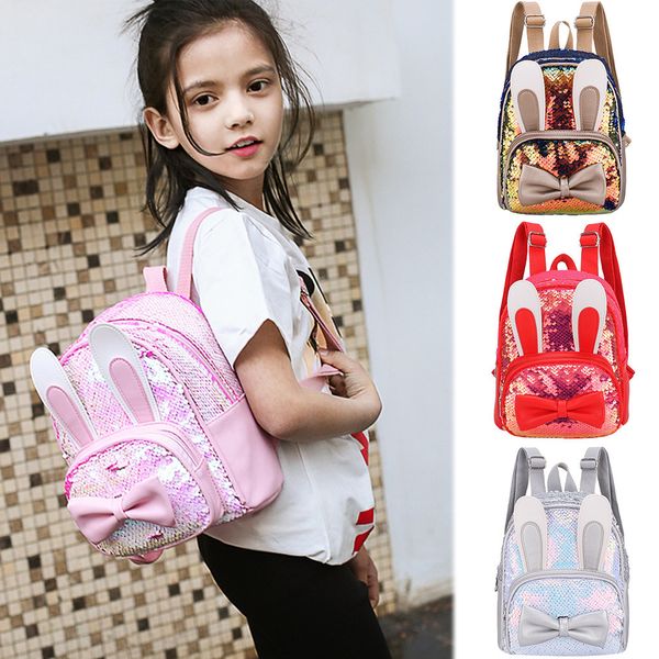

sequin mini backpack student kids girls cartoon school bags for teenage girls satchel shoulder travel backpack #38