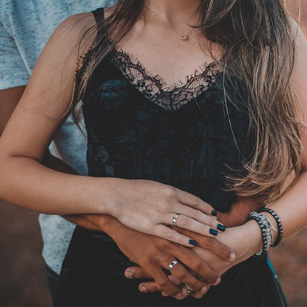 

her king his queen couple wedding band ring stones stainless steel cz stone anniversary engagement promise ring for women men, Silver