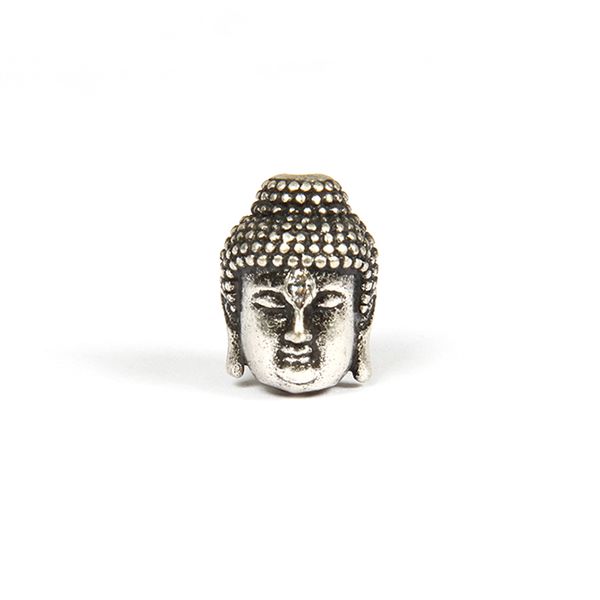 Forma religiosa Perline sciolte in metallo Accessori per gioielli Cubic Zirconia Pave Classic Buddhist Big Buddha Head per bracciale o collana fai-da-te