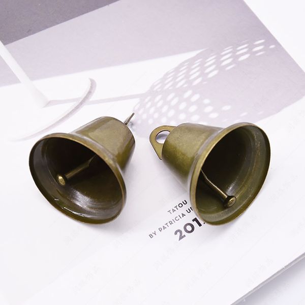 

100 pcs home housebreaking party multipurpose vintage 38mm tree decoration crafts hanging christmas bell iron crisp clear diy