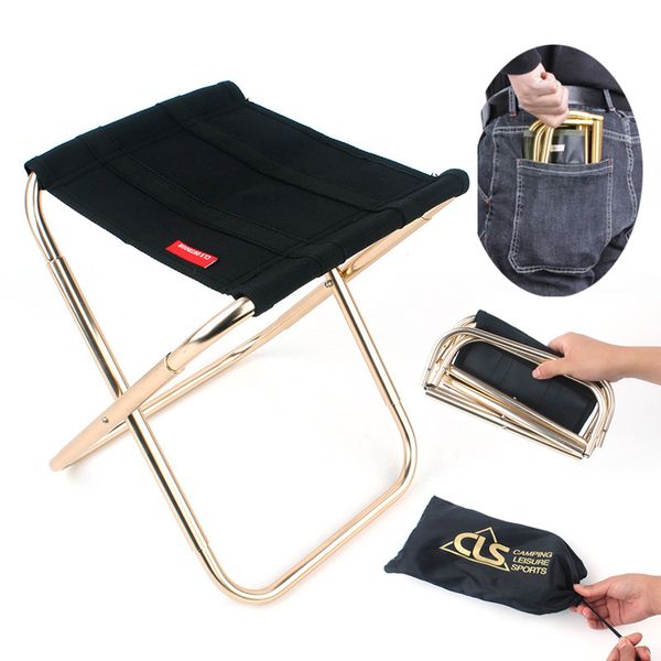 

outdoor folding chair lightweight picnic camping fishing chair 7075 aluminum alloy easy to carry portable folding chair