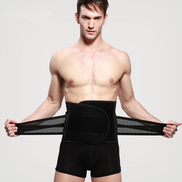 

sport slimming belt belly for men women body shaper waiste band corset abdomen tummy fitness gym sweating exercise slim girdle, Black;gray