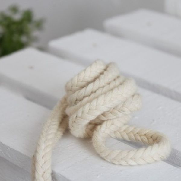 

10мм плетеный 100% хлопок сплетенный шнур diy бисероплетение струнный упаковка веревка декоративная craft thread ювелирных изделий аксессуар, Black;white
