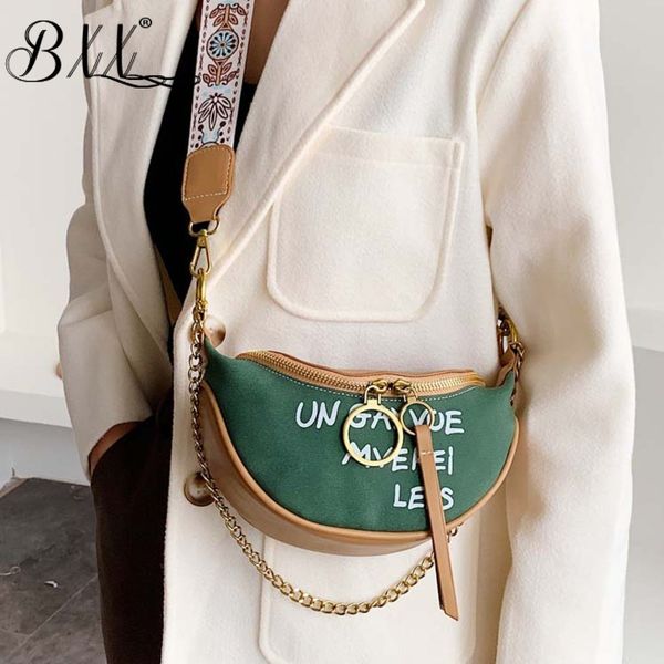 

bxx sac / 2020 fashion spring women's handbag chain waist packet chest pack shoulder crossbody bag 2342