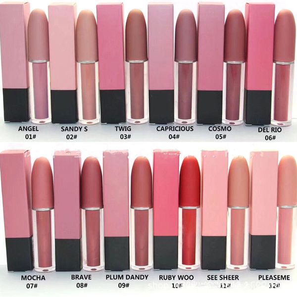 

makeup matte lustre lip gloss brand matte liquid lipstick lips lip sticks make up long lasting waterproof lip cosmetics 12 colors dhl ship