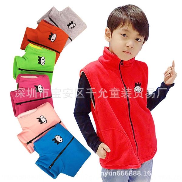 

autumn 2020 clothing polar children's clothing vest vest fleece children's sports sleeveless waistcoat cotton waistcoat, Camo