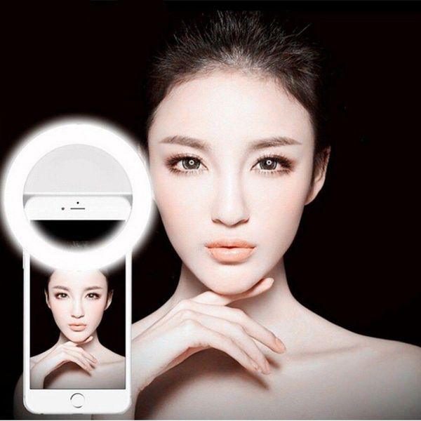 

wholesale retail selfie ring light xj-01 portable flash led camera phone enhancing pgraphy beauty light for cell phone