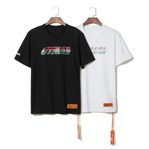 

NASA x Heron Preston T Shirt Applique CTNnb Mens Short Sleeve T Shirts Emboridered Summer Tees 2 Colors