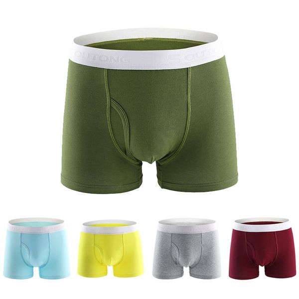 

men's cotton boxers shorts breathable trunks bluge cock pouch underpants panties male plus size underwear homme cuecas, Black;white