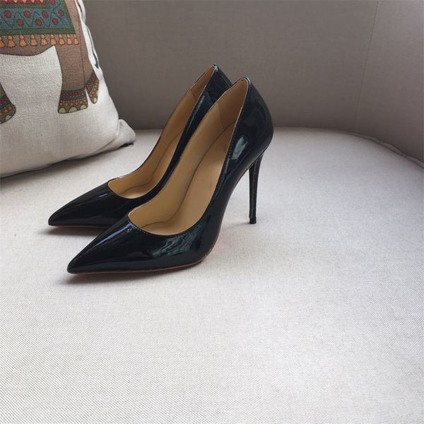 

designer red bottom high heels pumps shoes women genuine leather nude black red wedding shoes thin heels office lady cs08