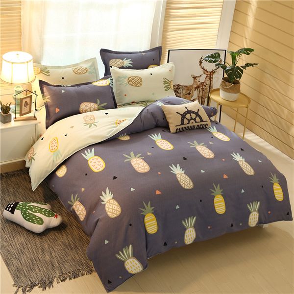 Cotton Bedding Set Of Four Cartoon Animal World Printing Quilt