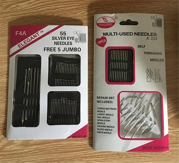 

горячий домашний текстиль 55 шт. / компл. швейные иглы из нержавеющей стали швейные булавки набор домашнего diy ремесел ручного шитья аксесс
