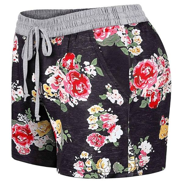 

fashion womens elastic waist soft lounge shorts pockets casual pajama shorts ladies spandex mini lace skinny short, White;black
