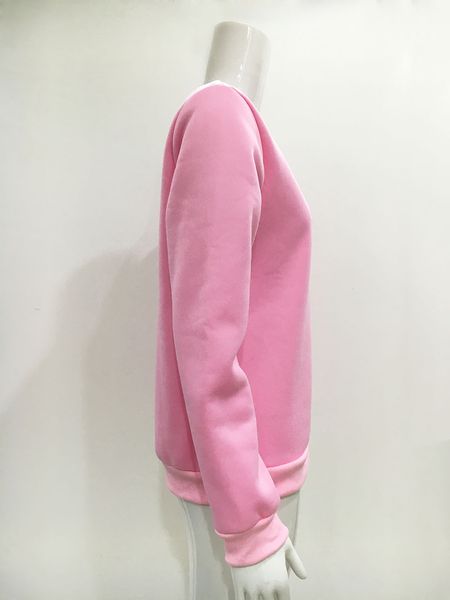 Модные пары платья мужчина и женское свитер писем напечатаны в спине флисовые толстовки серые и розовые