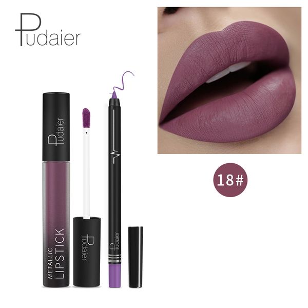 Acheter Kit Maquillage Lèvres Brillant à Lèvres Lipliner Crayon étanche Velours Mat Liptint Nude Gris Noir Liquide Rouge à Lèvres Pd011 De 3556 Du