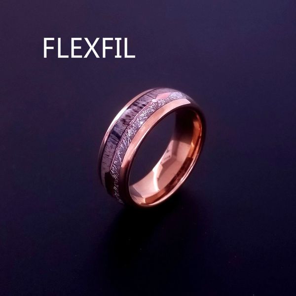 

flexfil brand titanium rose gold luxury for men women wedding dome rings men jewelry ring wholesale ing, Silver
