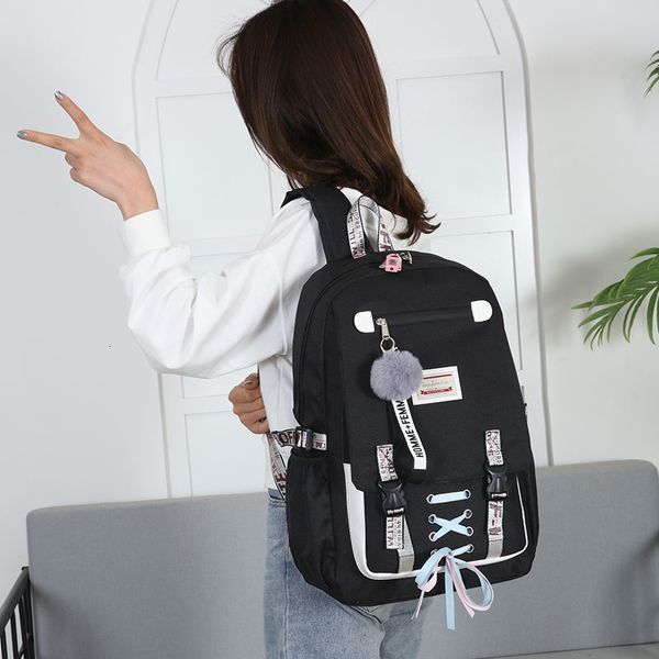 

women backpacks school bags for teenagers girls student larger capacity anti-theft usb backpack rucksack female travel book bags cj191212