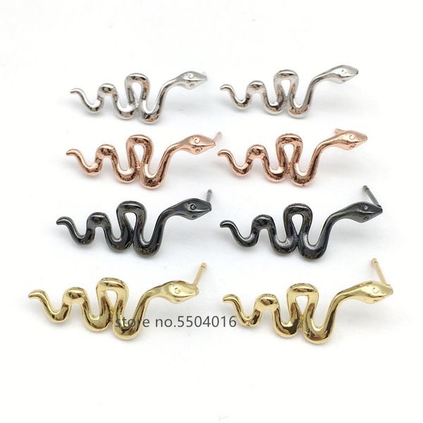 

fashion earrings stud earring snake jewelry stud earring brass material snake earrings jewellery for women, Golden;silver