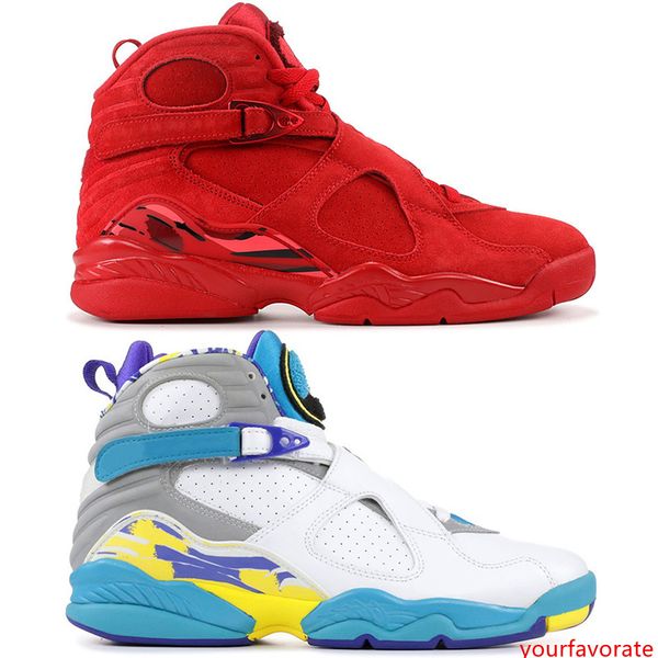 

aqua white black 8s men basketball shoes 8 reflective bugs bunny valentines day tinker raid chrome mens trainer sports sneaker size 41-47