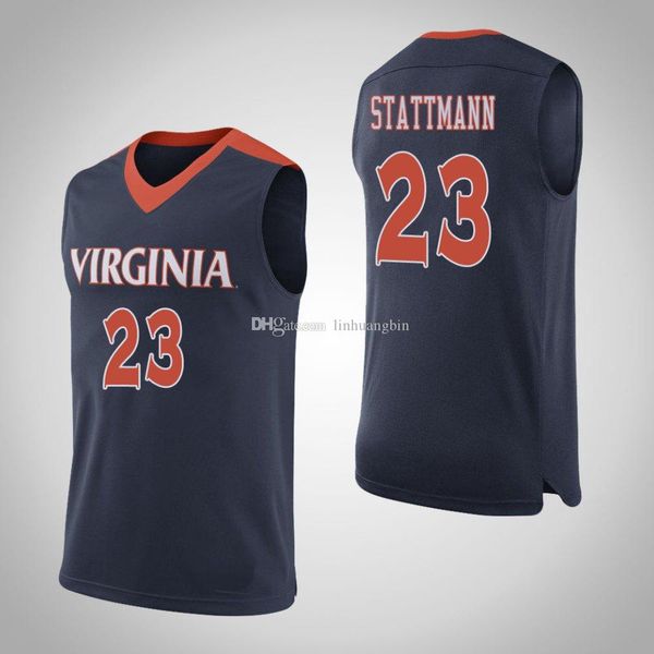 

kody stattmann youth virginia cavaliers wally walker ty jerome nigel johnson mone jones stitched college basketball jersey, Black