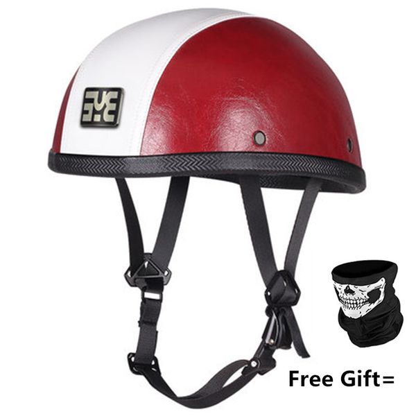 

motorcycle scooter open face half helmet electric bicycle riding helmet bye-555 breathable sunscreen summer red m