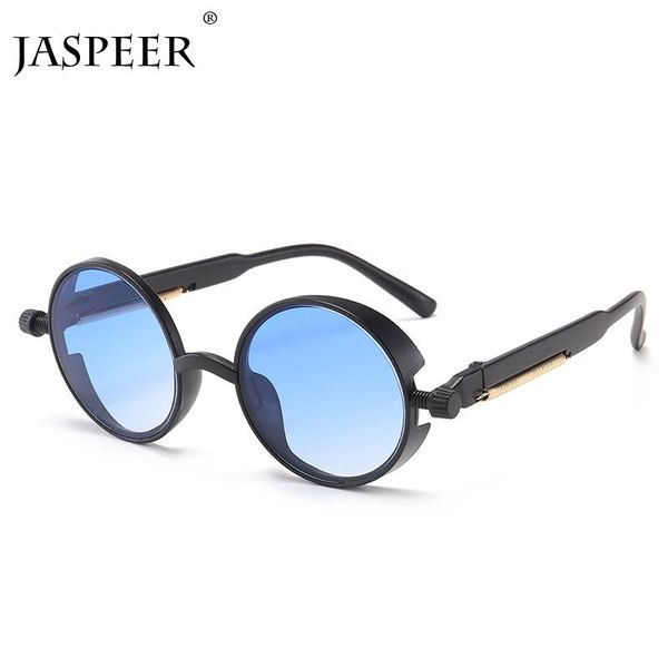 

jaspeer vintage мужские солнцезащитные очки женщины ретро punk стиль круглый металлический каркас красочный объектива солнцезащитные очки мо