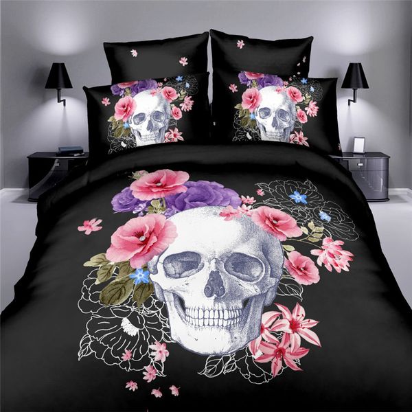 3d Skull Bedding Sets Plaid Duvet Covers King Size 3d Print Wolf