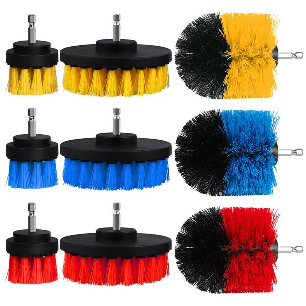 

3pcs Set Cleaning Drill Brush Kit Carpet Tile Power Scrubber Cleaner Attachment 2 inch 3-1/2 inch 4inch DEC515