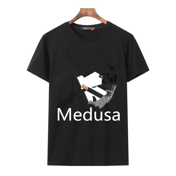 

5XL Plus Size Mens Summer Designer Tshirts Beading Crew Neck Short Sleeve Fashion Style Homme Clothing