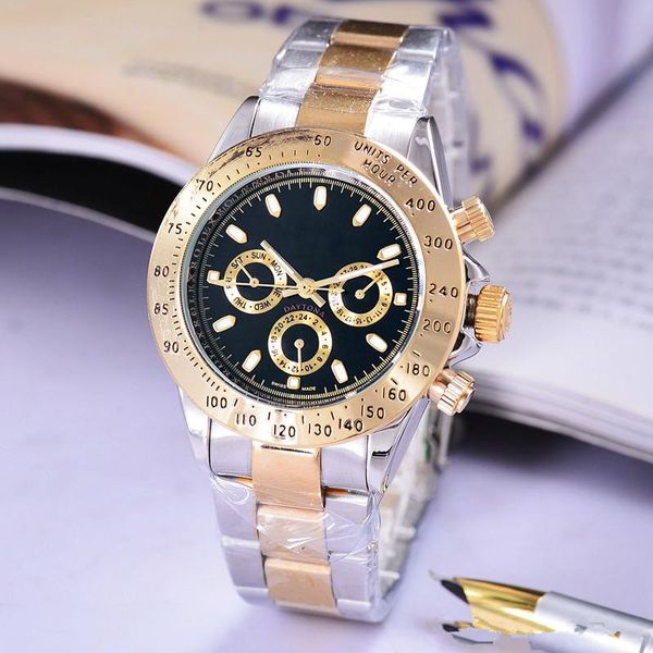 

Relogio masculino 40MM мужские часы мода черный циферблат календарь механический браслет с