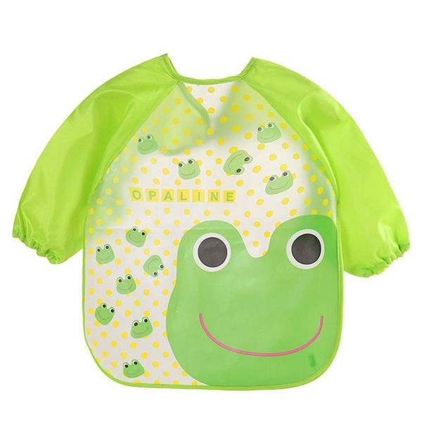 

baby waterproof bibs smock 1-3 years children's cartoon long-sleeved anti-dressing apron feeding protective clothes baby bib