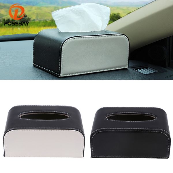 

possbay car home tissue paper box container towel napkin tissue holder for home office toilet universal armrest box storage
