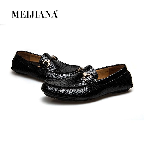 

meijiana causal shoes moccasins mens boat men's on genuine black men loafers