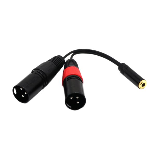 

3.5mm (mini) 1/8inch stereo female to dual xlr male adapter cable