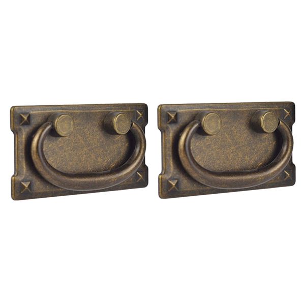 

2pcs retro style cabinet ring pulls cupboard easy to install for bin drawer