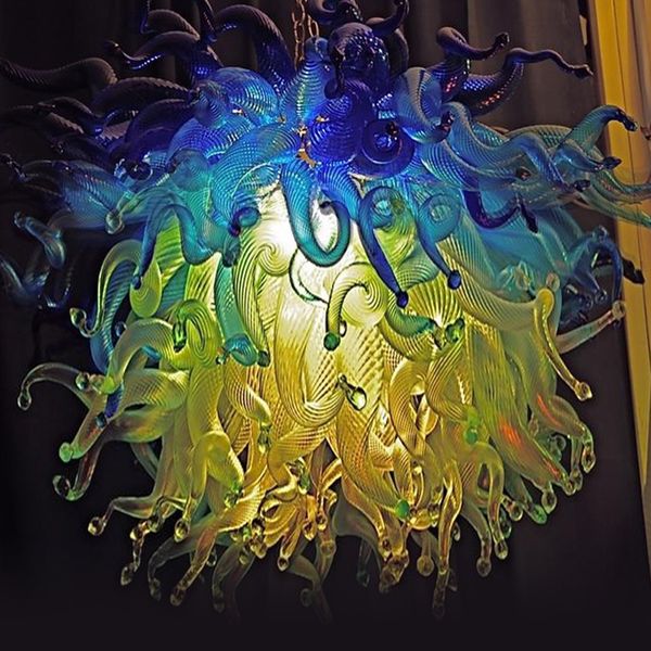 

lobby entrance artistic style lamp blown chandeliers italian glass pendant lamps for christmas decoration led light source