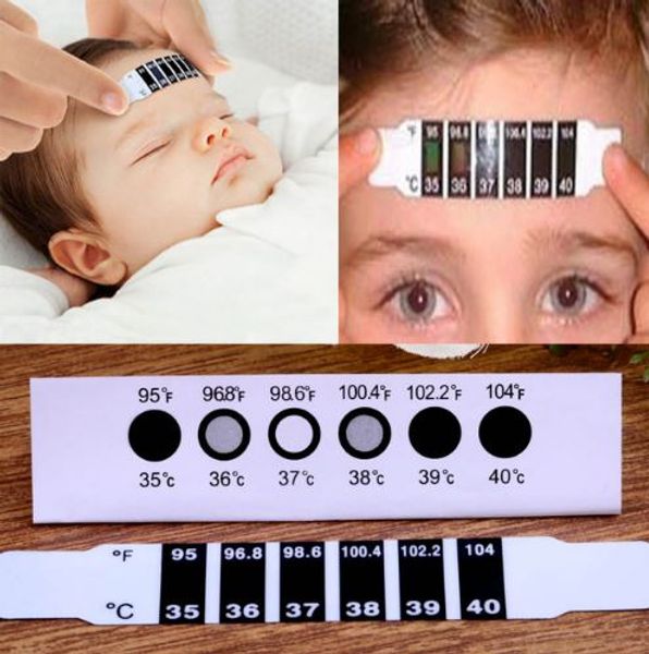 

forehead head strip thermometer fever body baby child kid thermometer reusable flexible toddler forehead care health monitors
