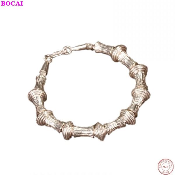 

handmade sterling silver s990 women's brushed ribs bracelet versatile 2020 new fashion thai silver craft nation female bracelet, Black