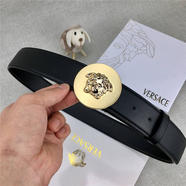 

versace belt medusa дизайнерский роскошный кожаный ремень роскошный высококачественный модный бренд кожаный ремень мода пряжка последняя шир, Black;brown