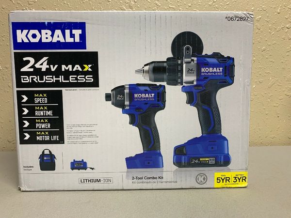 

New kobalt 24v max 0672827 klc2024a 03 bru hle impact drill et