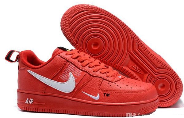 

air force one af1 is red, black and white