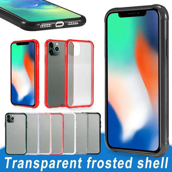 

matte clear phone case for iphone 11 11 pro max xr xs max hard back cover phone case for iphone 7 8 plus shockproof clear protector opp bag