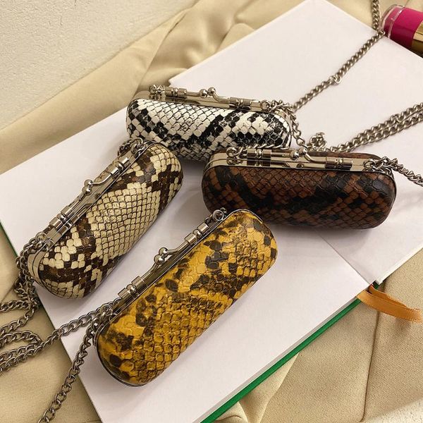 

supper mini snake print crossbody bags for women 2020 vintage pu leather chain lipstick purse ladies fashion key purses handbags