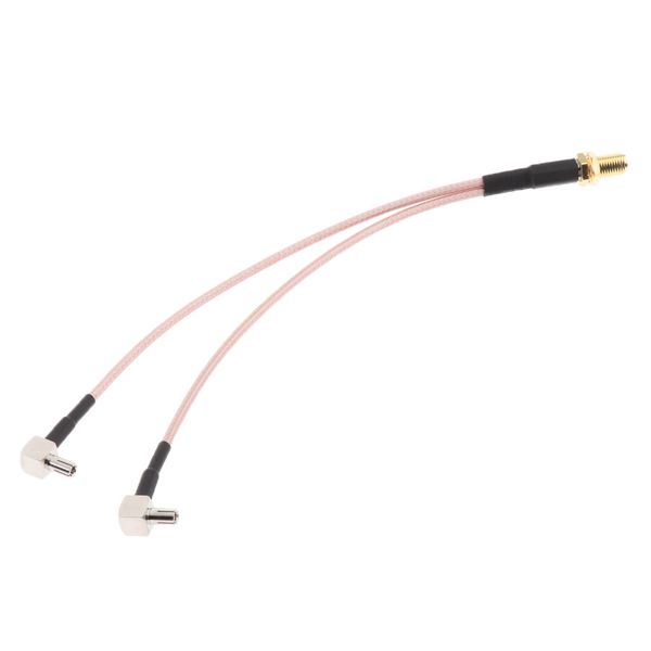 

antenna extension sma female to 2 x ts9 connector splitter cable rf adapter
