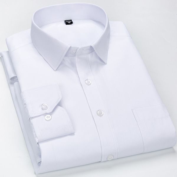 

striped dress shirt men white business shirts casual solid with pocket regular fit vetements male clothing plus size 8xl 7xl 6xl, White;black